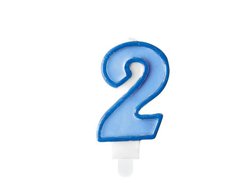 Picture of BIRTHDAY CANDLE BLUE NUMBER 2